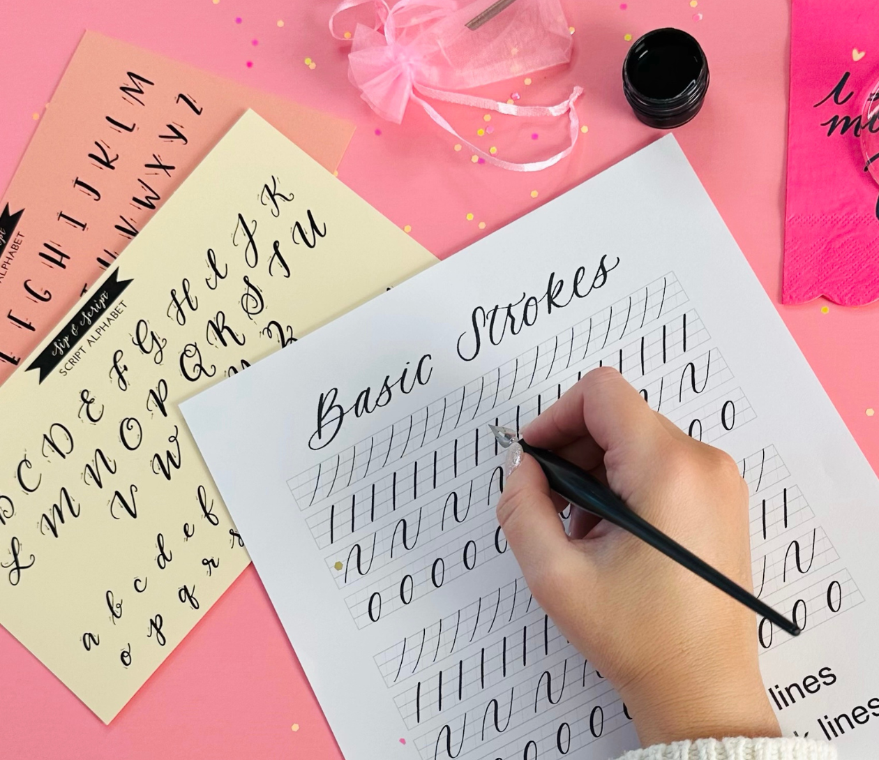 Modern Calligraphy for Beginners at Cubby’s Ice Cream Cafe!