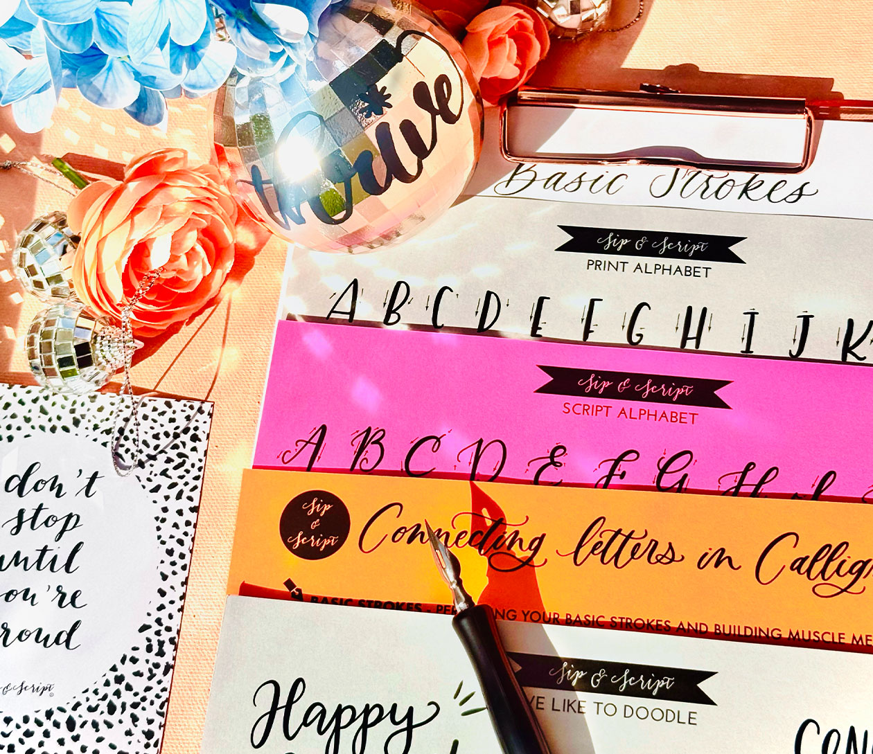 Modern Calligraphy for Beginners at Krak Boba Orlando
