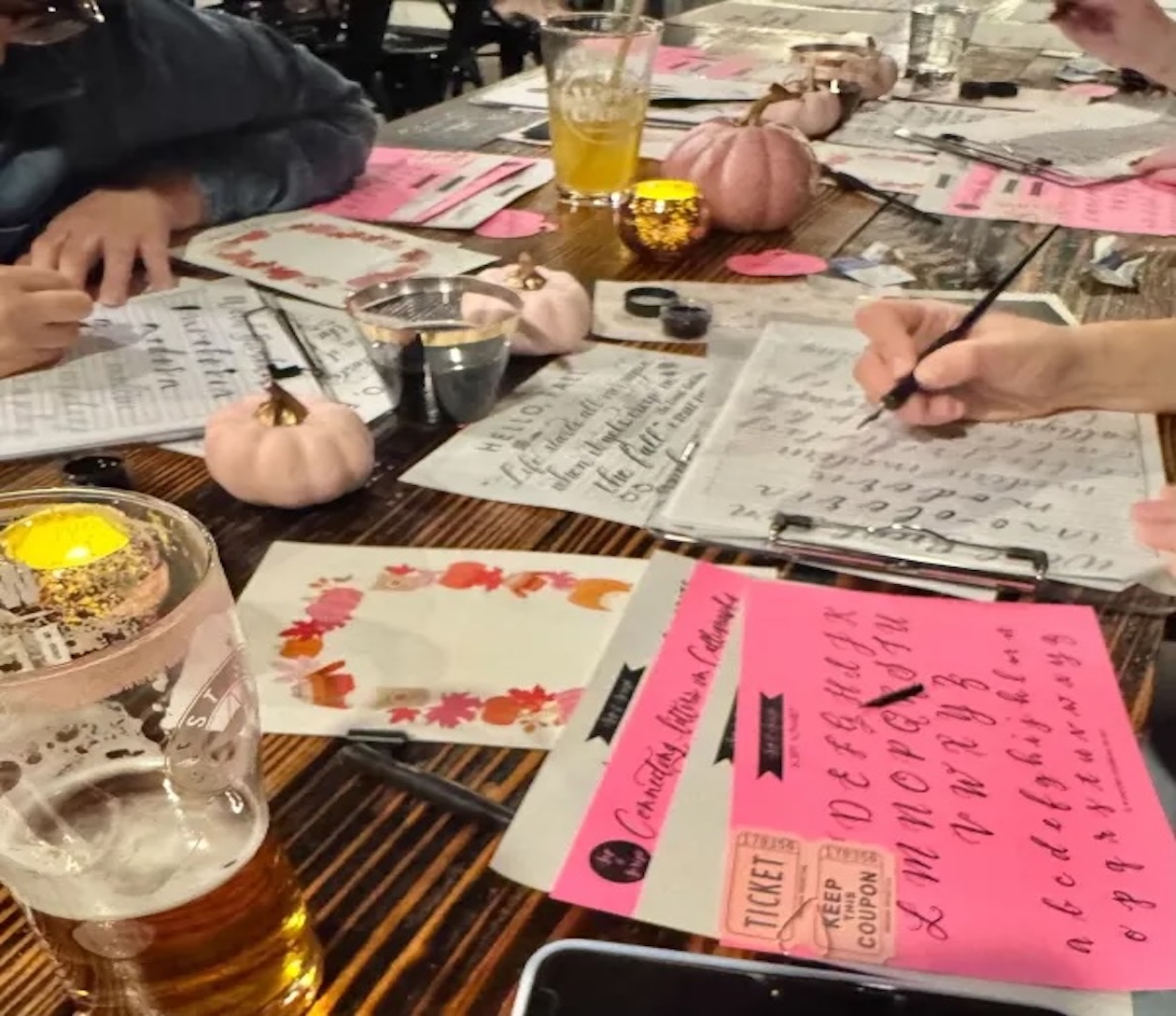 Modern Calligraphy and Pumpkin Lettering for Beginners at Sterling St. Brewery
