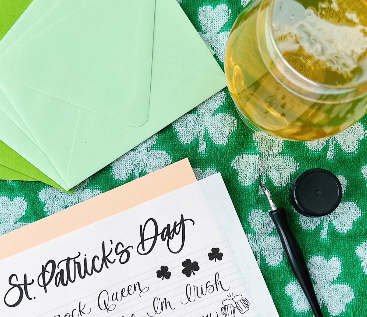 Modern Calligraphy with a St. Patrick’s Themed Class for Beginners at Granite Coast Brewing