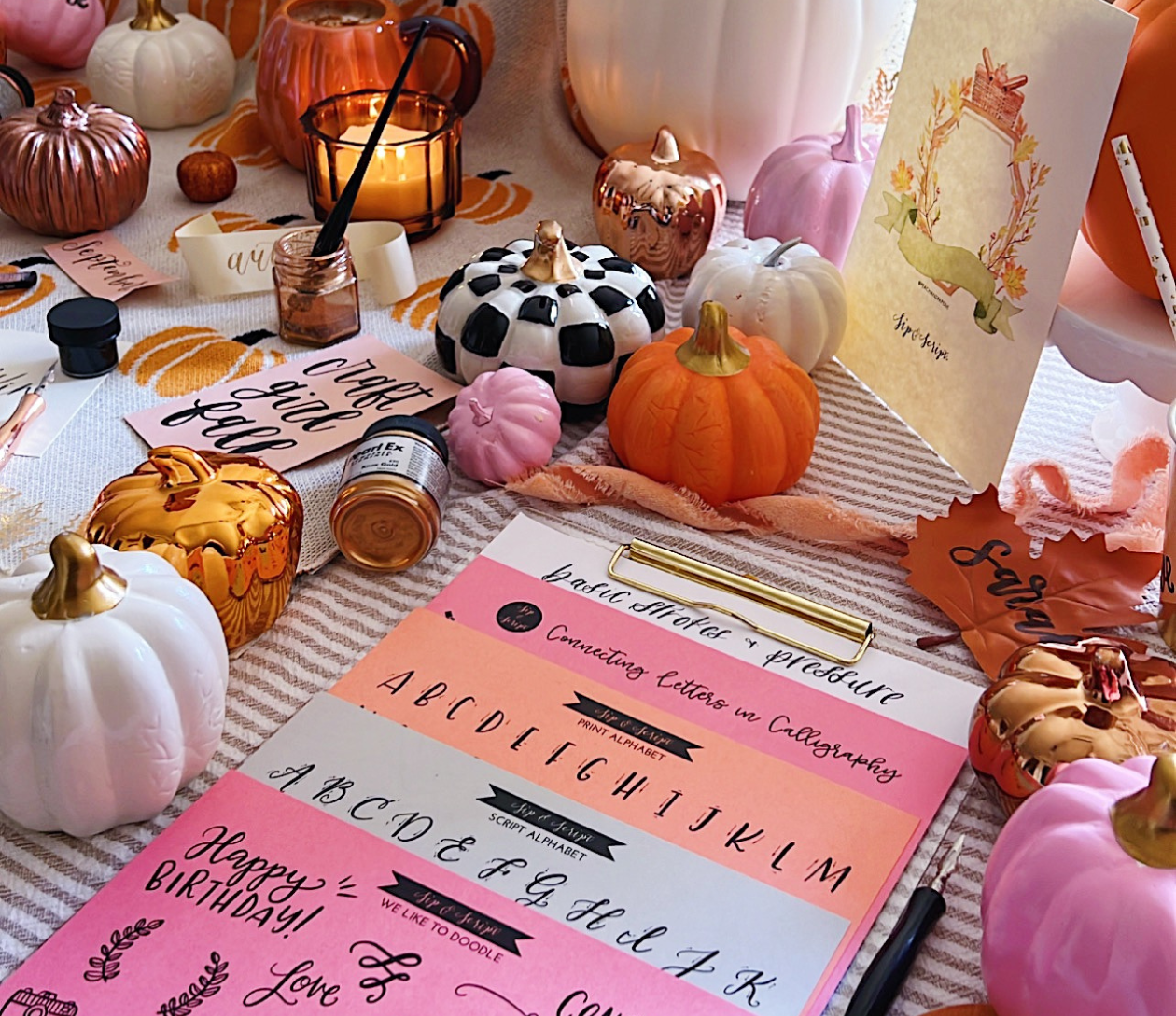 Modern Calligraphy & Pumpkin Lettering for Beginners at Cloer Family Vineyards