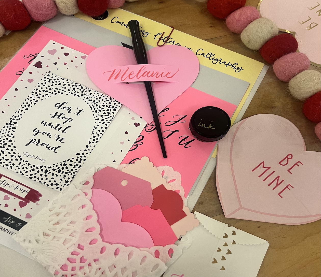 Galentine’s Modern Calligraphy, Tumbler Lettering and Blinging for Beginners at Artisan Beer and Cheese