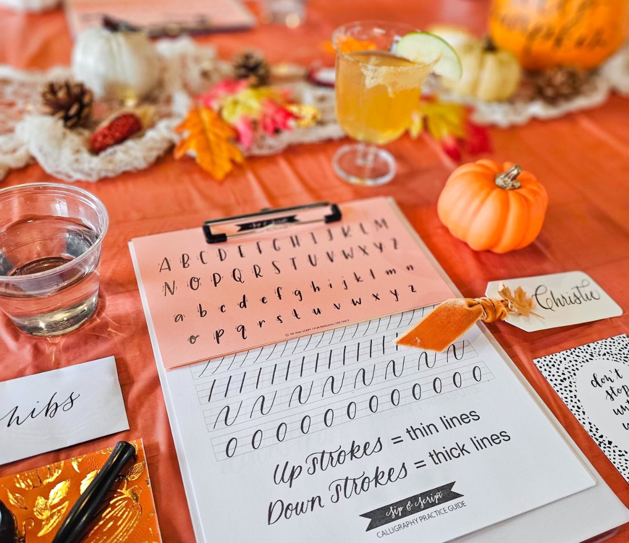 Modern Calligraphy and Pumpkin Lettering for Beginners at House of Oliver