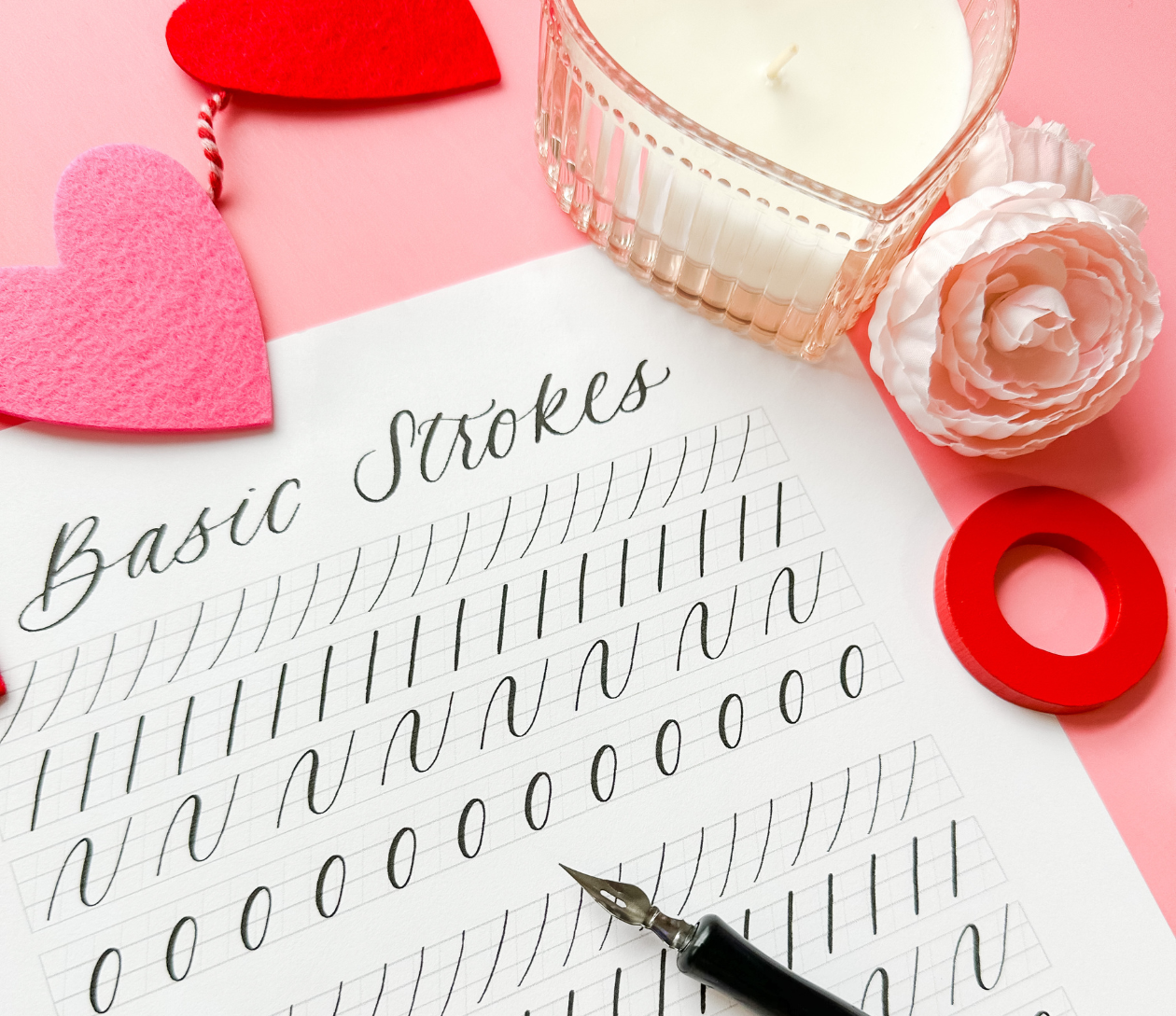 Modern Calligraphy & Galentine’s Lettering for Beginners at Vine32!