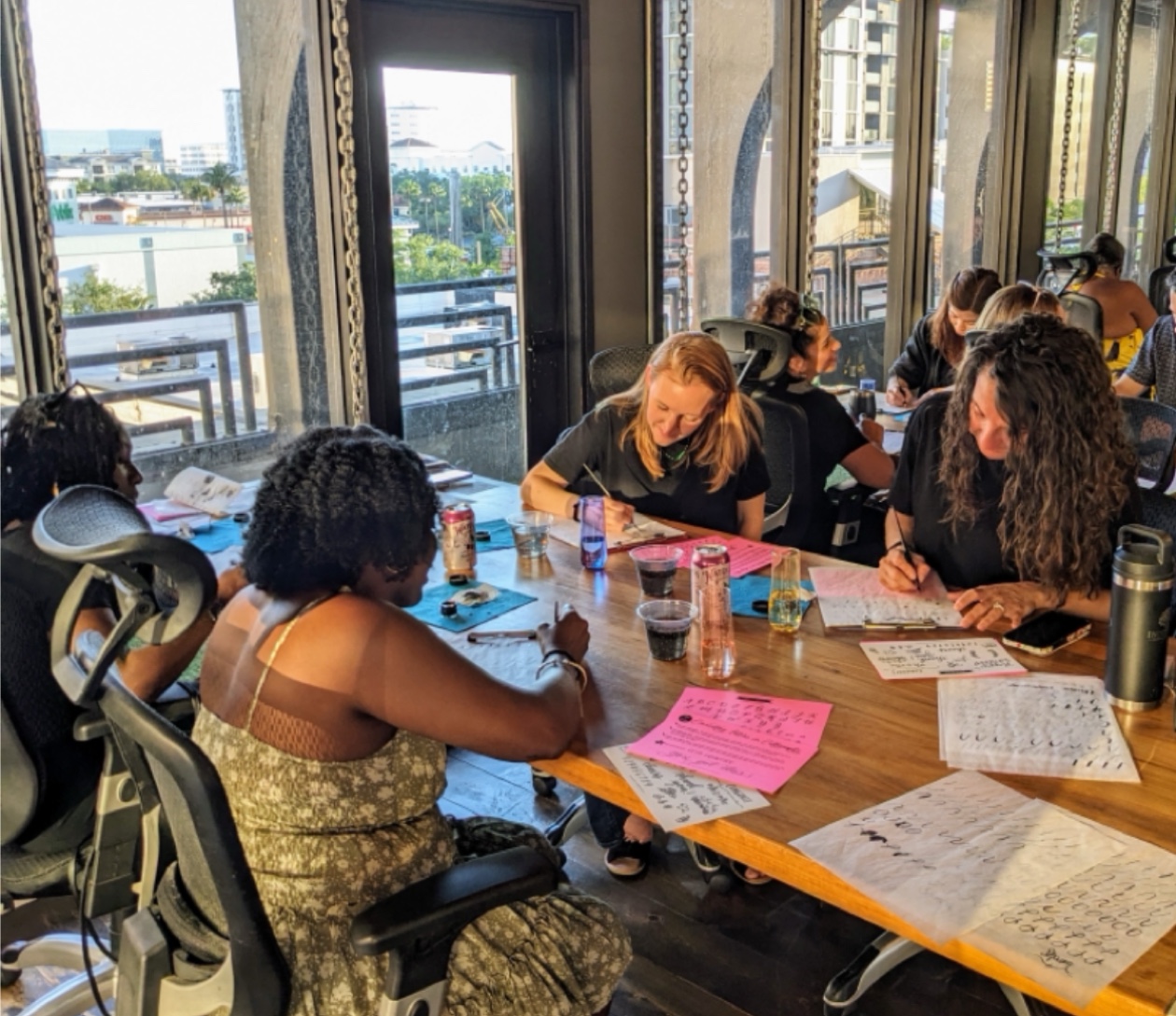 Modern Floral Calligraphy for Beginners at Station House St. Pete