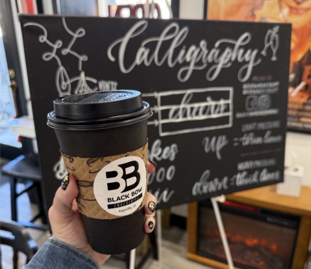 Brush Lettering for Beginners at Black Bow Chocolates