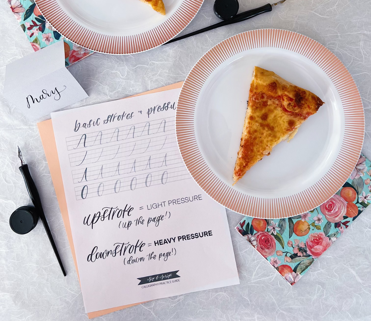 Modern Calligraphy for Beginners at 1653 Pizza Co.