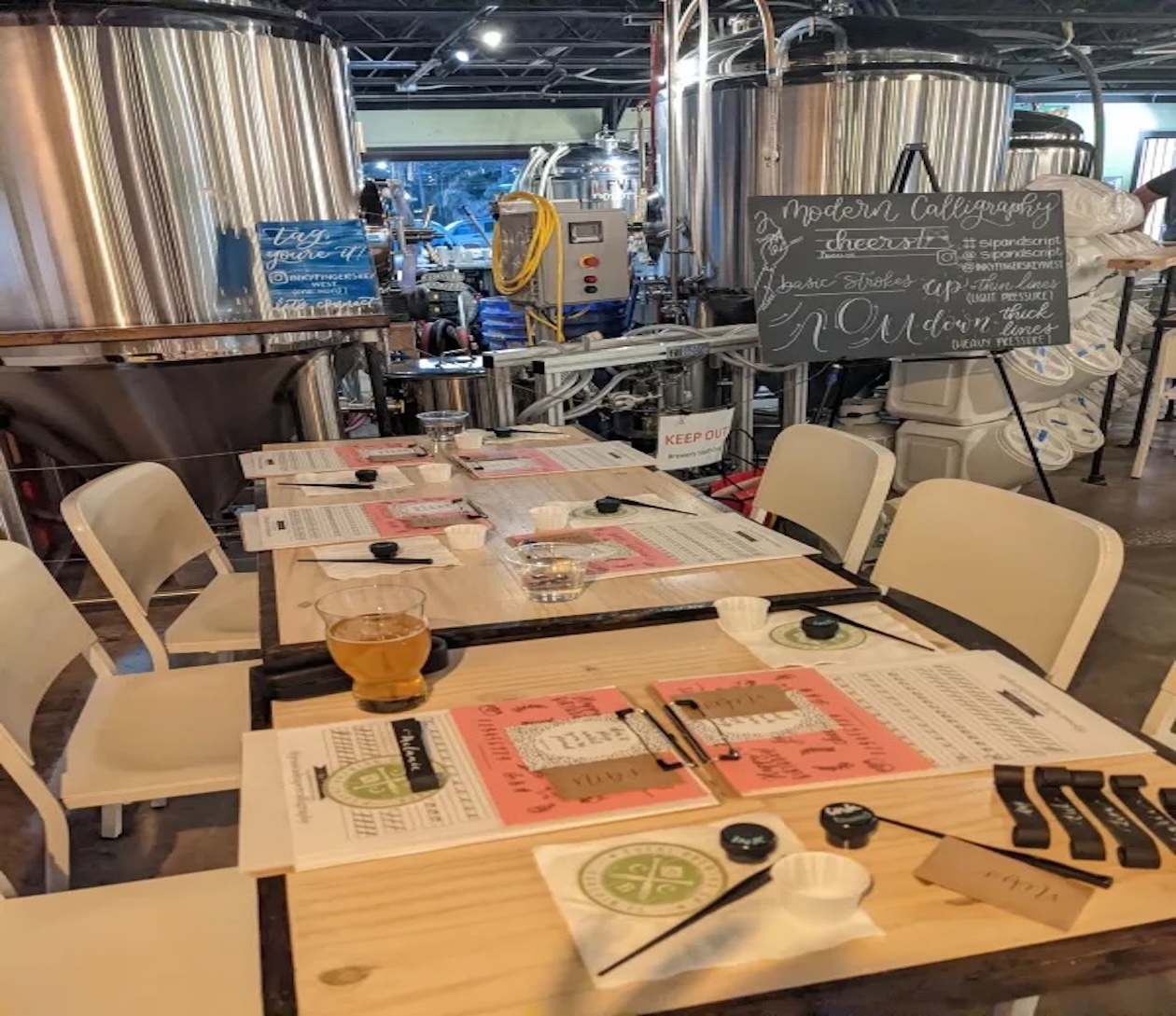 Modern Calligraphy at Cueni Brewing Co.