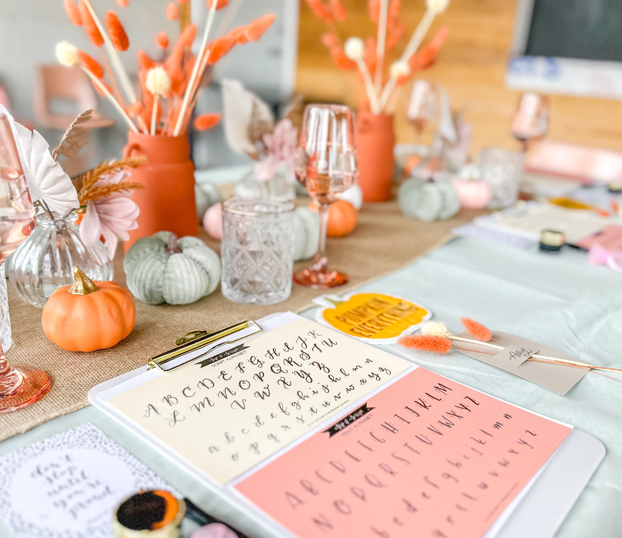 Cozy Fall Modern Calligraphy for Beginners at Uncommon Path Brewing in Ft. Lauderdale