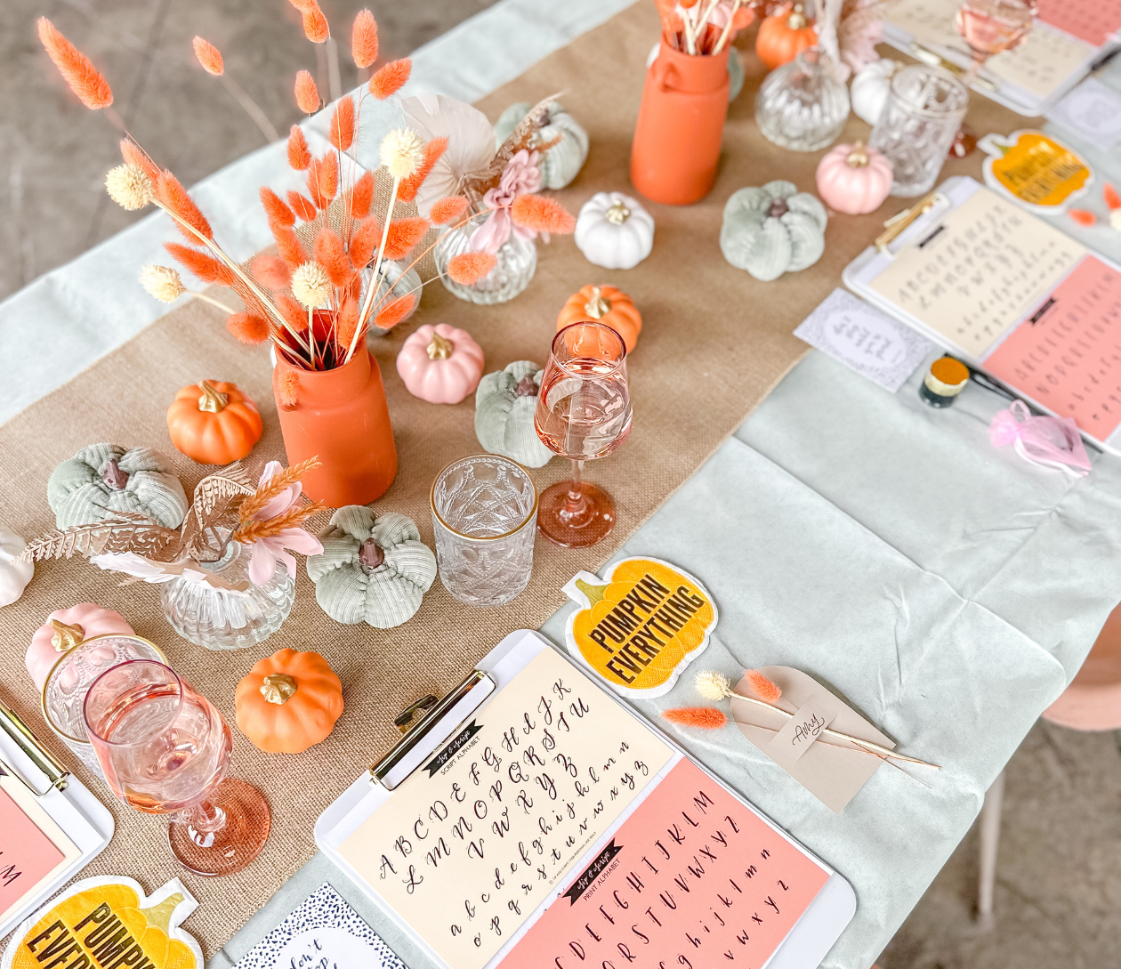 Friendsgiving Modern Calligraphy with Pumpkin Lettering for Beginners at Byte & Coffee in Lighthouse Point