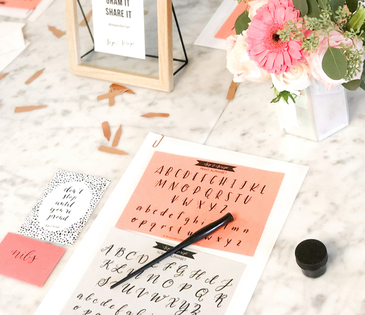 Modern Calligraphy for Beginners at Bluefin Sushi in Parkland