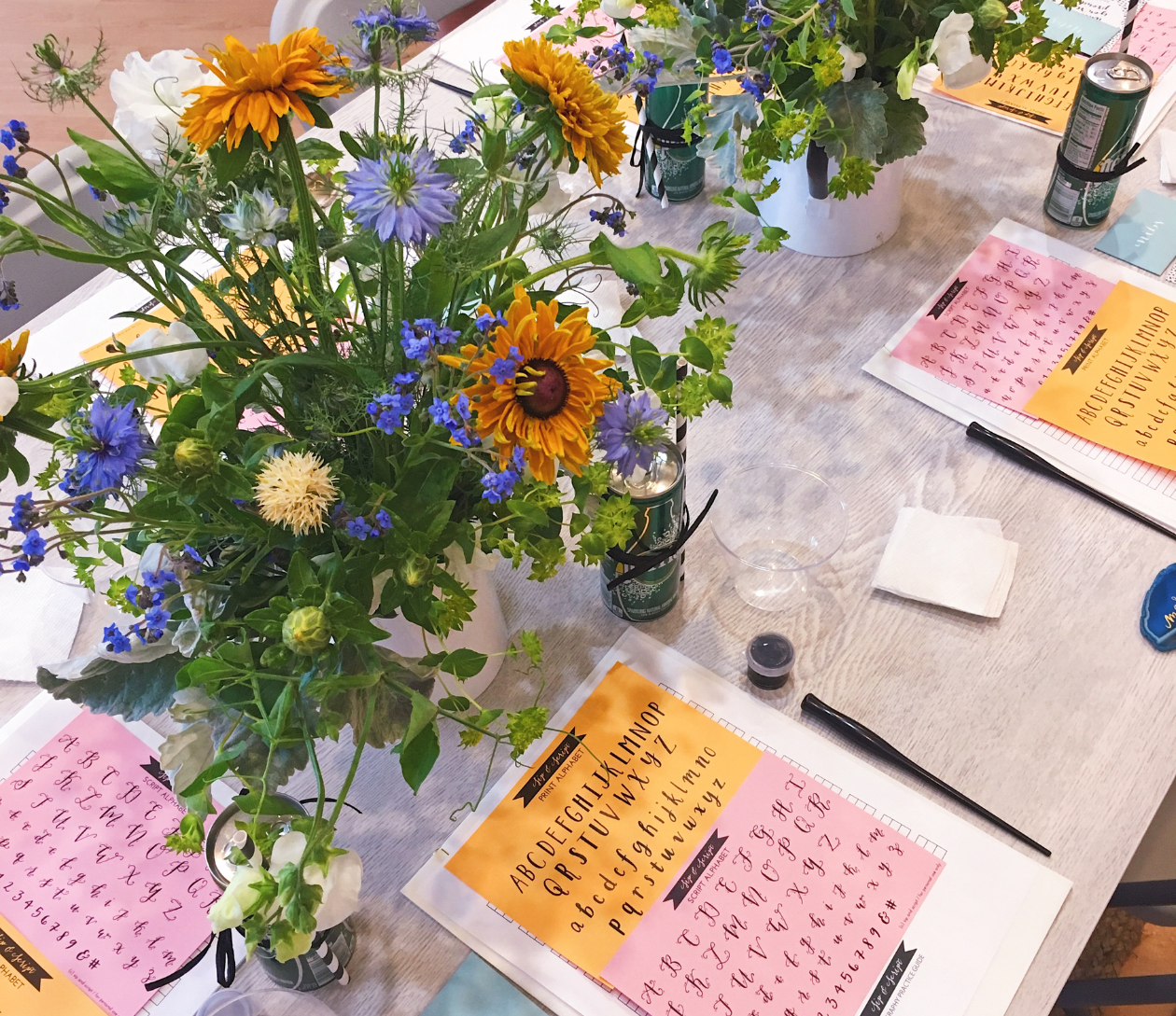 Bloomin’ Modern Calligraphy for Beginners at Uncommon Path Brewing in Ft. Lauderdale