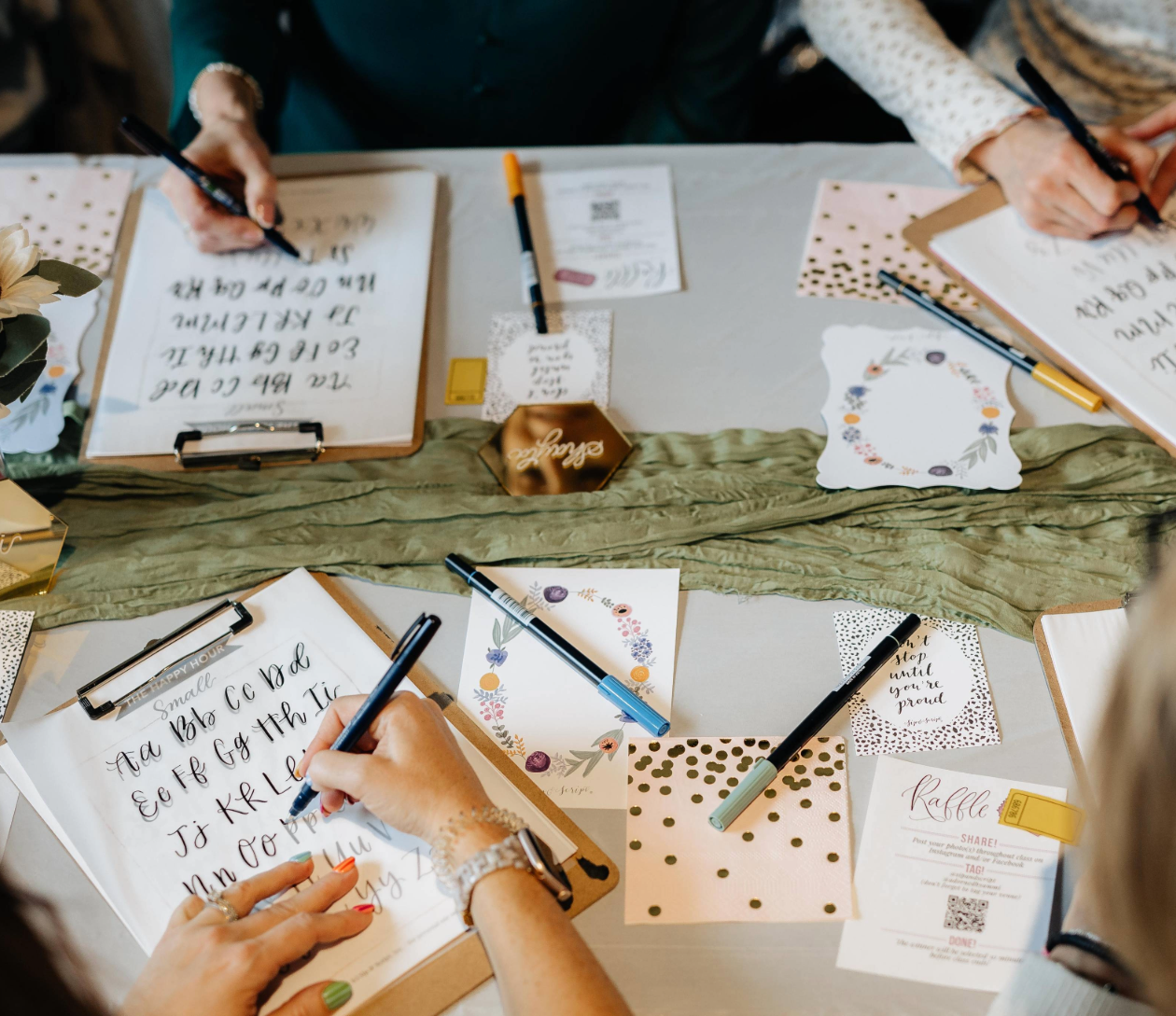 Brush Lettering for Beginners & Bookmark Making at The Romantics Archive