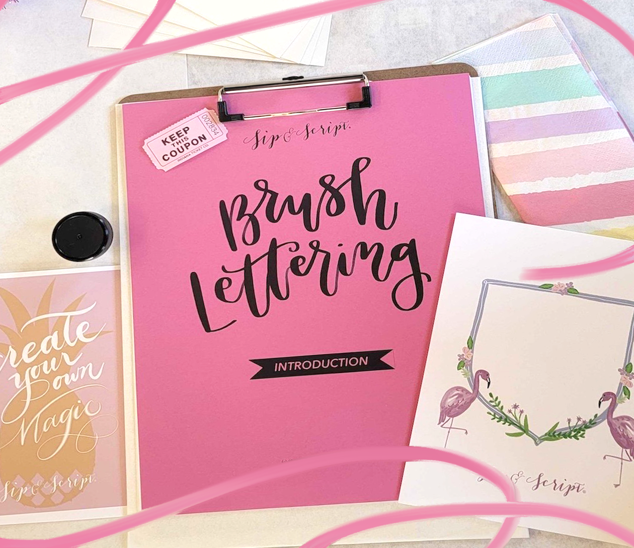 Brush Lettering Class for Beginners at Dabney Lee in Rye, NY
