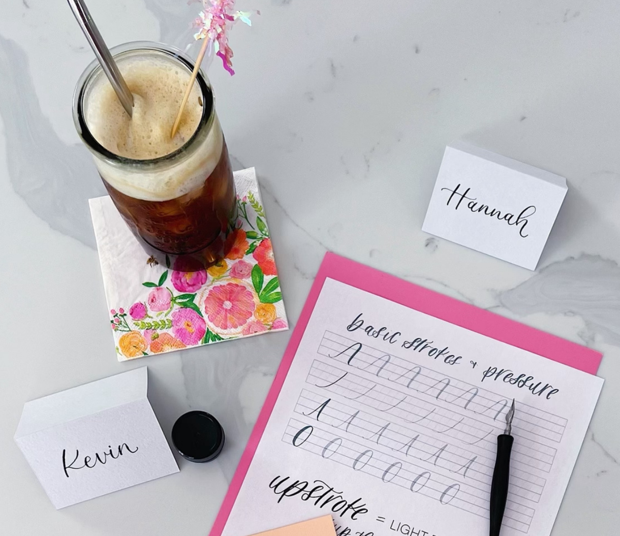 Modern Calligraphy for Beginners at Monamie Coffee