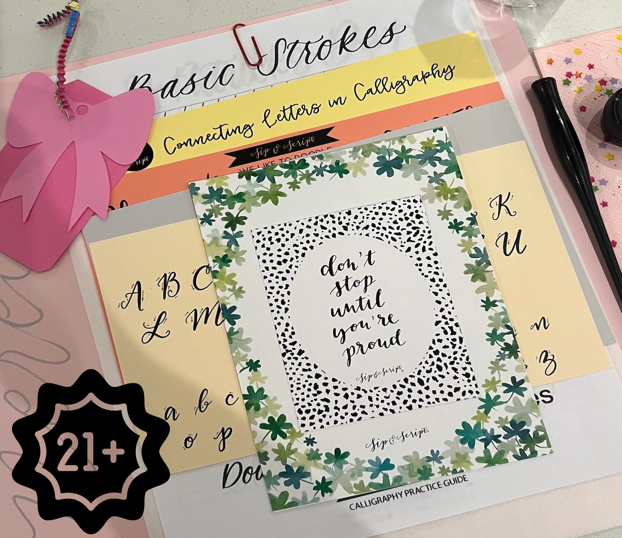 Mother’s Day Modern Calligraphy for Beginners at Birch Road (21+)